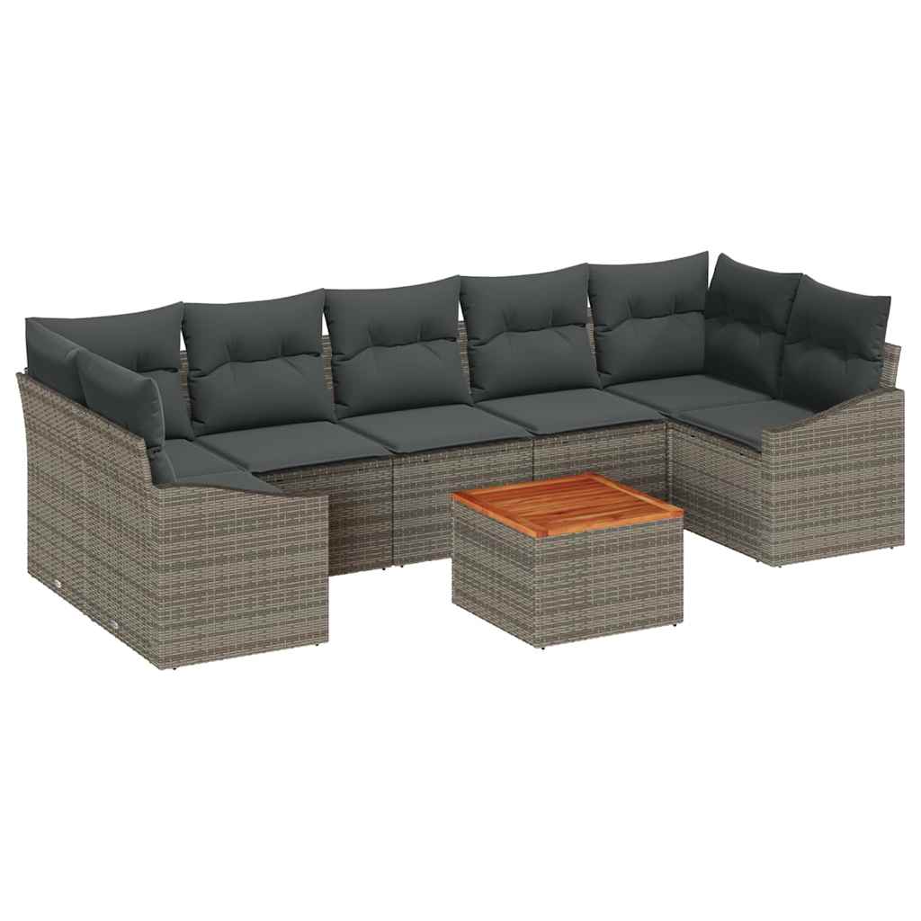Garten-Sofa-Set 8 pcs Grau